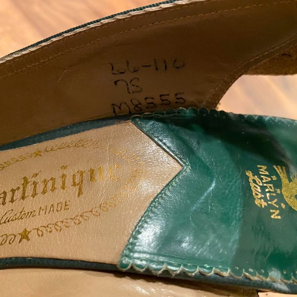 Vintage 1940s Peep-toe Slingback Platform Heels - Picture 3 of 3